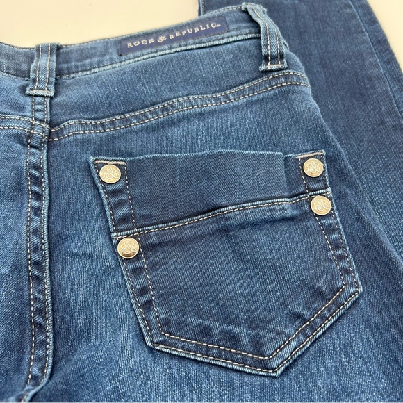 Rock & Republic Kashmiere Skinny Jeans – Dark Wash – Size 0M - Picture 5 of 11